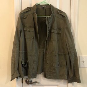 Express Army Green Utility Jacket